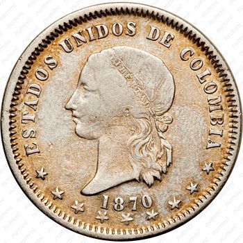 5 десимо 1868-1878 [Колумбия] - Аверс