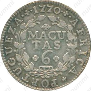 6 макуты 1762-1770 [Ангола] - Реверс