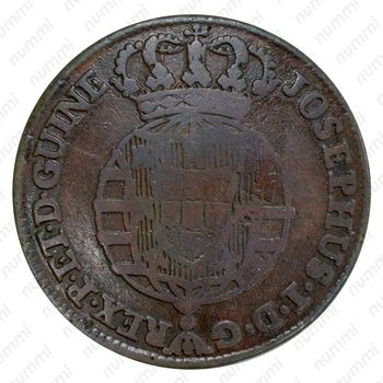 ½ макуты 1762-1771, Перечекан на ¼ макуты [Ангола] - Аверс