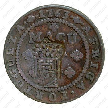 ½ макуты 1762-1771, Перечекан на ¼ макуты [Ангола] - Реверс