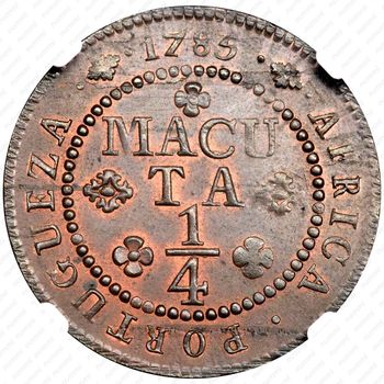 ¼ макуты 1783-1786 [Ангола] - Реверс