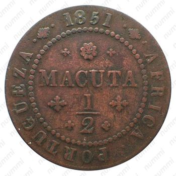 ½ макуты 1848-1853 [Ангола] - Реверс