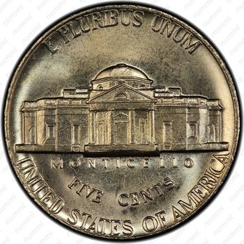 5 центов 1973, Томас Джефферсон - Реверс