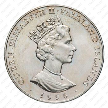 50 пенсов 1996, 70 лет со дня рождения Королевы Елизаветы II [Фолклендские острова] - Аверс