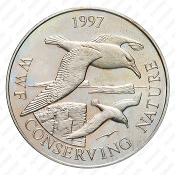 50 пенсов 1997, Всемирный фонд дикой природы - Чернобровый альбатрос [Фолклендские острова] - Реверс