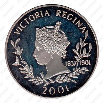 50 пенсов 2001, 100 лет со дня смерти Королевы Виктории [Фолклендские острова] - Реверс