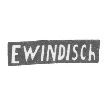 Клеймо мастера Виндиш Е. - Вильно - инициалы "EWINDISCH" - 1899-1908 гг., фото 