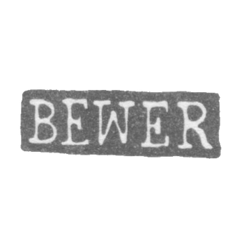 Клеймо мастера Беверт Иоганн Герман - Ленинград - инициалы "BEWER", фото 