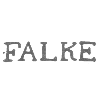 Клеймо мастера Фальке Иоганн Эриксон - Ленинград - инициалы "FALKE", фото 