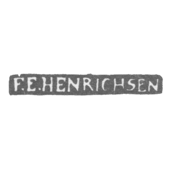 Клеймо мастера Генрихсен Ф. Э. - Ленинград - инициалы "F.E.HENRICHSEN" - 1870-1890 гг., фото 