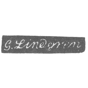 Клеймо мастера Линдгрен Густав - Ленинград - инициалы "G.Lingren", фото 