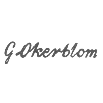 Клеймо мастера Окерблом Густав Магнус - Ленинград - инициалы "G Okerblom", фото 