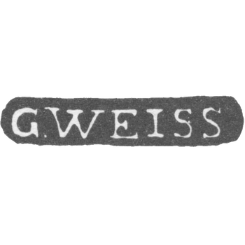 Клеймо мастера Вейс Густав - Ленинград - инициалы "G.WEISS" - 1782-1791 гг., фото 