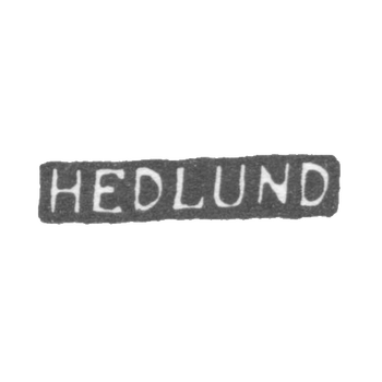 Клеймо мастера Гедлюнд Аксель - Ленинград - инициалы "HEDLIND", фото 