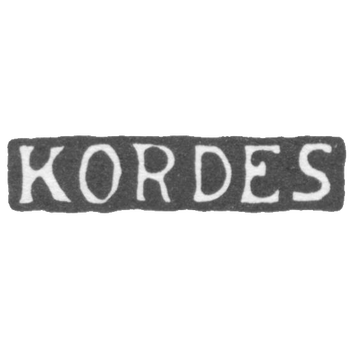 Клеймо мастера Кордес Александр - Ленинград - инициалы "KORDES", фото 