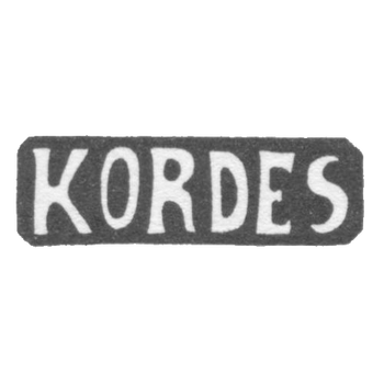 Клеймо мастера Кордес Александр - Ленинград - инициалы "KORDES", фото 