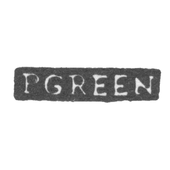 Клеймо мастера Греен Петер Вальгельм - Ленинград - инициалы "PGREEN", фото 