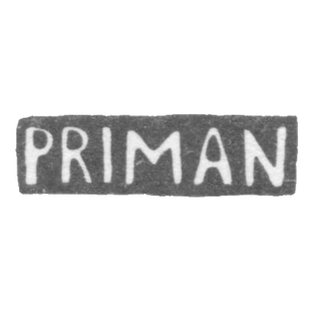 Клеймо мастера Приман - Ленинград - инициалы "PRIMAN" - 1-я четв. 19 века, фото 