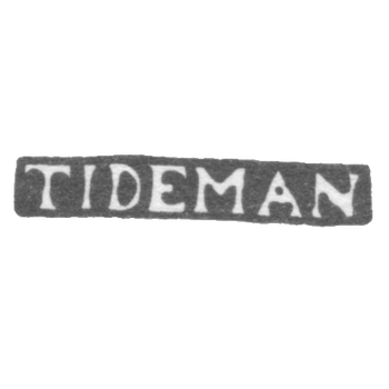 Клеймо мастера Тидеман Иван Дидрих - Ленинград - инициалы "TIDEMAN", фото 