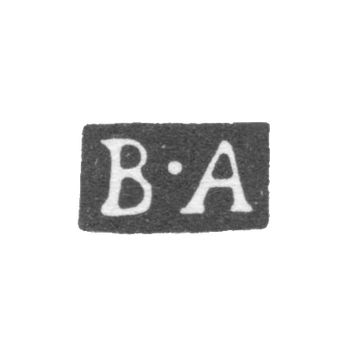 Клеймо неизвестного пробирного мастера Москвы - инициалы "В-А" - 1760-1794 гг., фото 