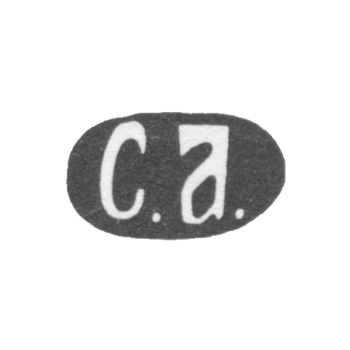 Клеймо мастера Агафонов Сергей Иванович - Москва - инициалы "С.А." - 1870-1897 гг., фото 
