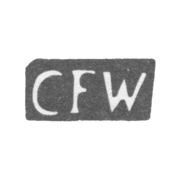 Клеймо мастера Вальтер Карл Фридрих - Рига - инициалы "CFW" - 1797 г., фото 