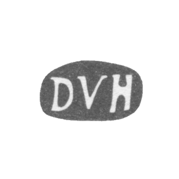Клеймо мастера Хефкен Даниель Ульрих - Рига - инициалы "DVH" - 1711-1738 гг., фото 