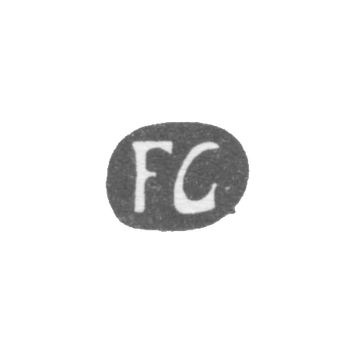 Клеймо мастера Граббе Иоганн Владимир Фридрих - Рига - инициалы "FG", фото 