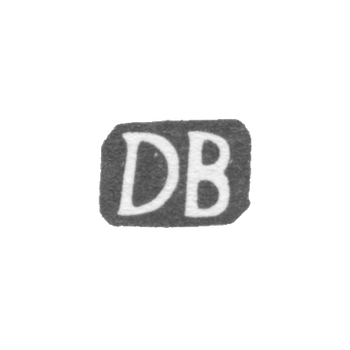 Клеймо мастера Брунс Даниель - Таллин - инициалы "DB" - 1768-1772 гг., фото 