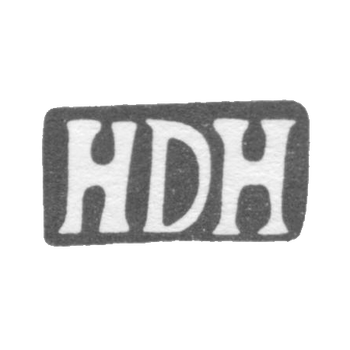 Клеймо мастера Херманн Ганс Дидрих - Тарту - инициалы "HDH" - 1815-1854 гг., фото 