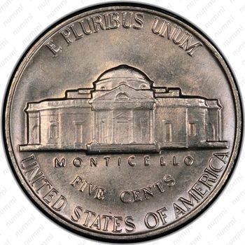 5 центов 1963, Томас Джефферсон - Реверс