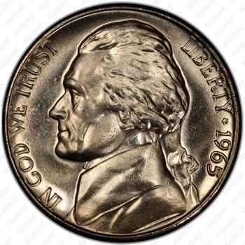 5 центов 1965, Томас Джефферсон - Аверс