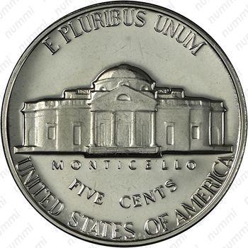 5 центов 1966, Томас Джефферсон - Реверс