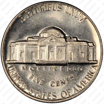 5 центов 1970, Томас Джефферсон - Реверс