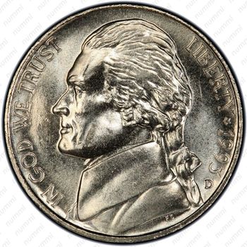 5 центов 1993, Томас Джефферсон - Аверс