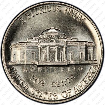 5 центов 1993, Томас Джефферсон - Реверс