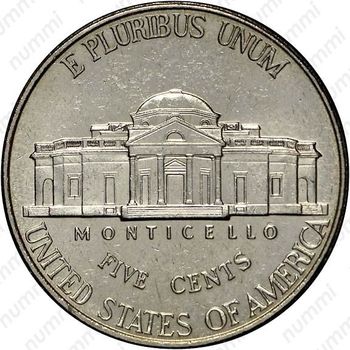 5 центов 1998, Томас Джефферсон - Реверс