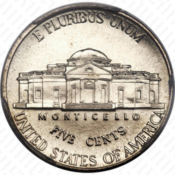 5 центов 1999, Томас Джефферсон - Реверс