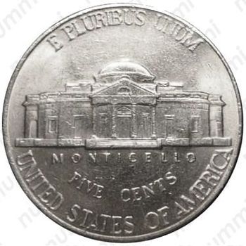 5 центов 2001, Томас Джефферсон - Реверс