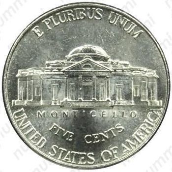 5 центов 2002, Томас Джефферсон - Реверс