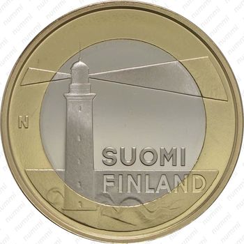 5 евро 2013, маяк острова Сельскер - Аверс