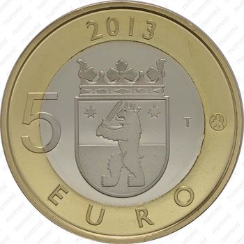 5 евро 2013, некрополь Саммаллахденмяки - Реверс