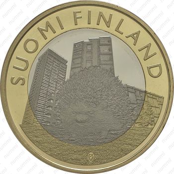5 евро 2015, ёж - Реверс