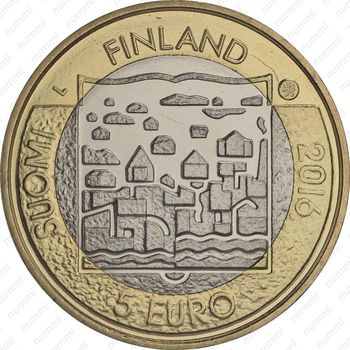 5 евро 2016, Каарло Юхо Стольберг - Аверс