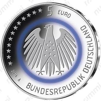 5 евро 2016, Земля - Аверс