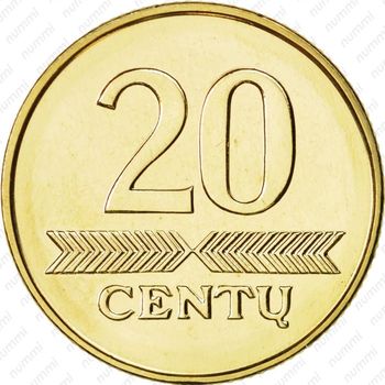 20 центов 2008 - Реверс
