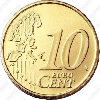 10 евро центов 1999, М - Реверс