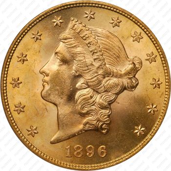 20 долларов 1896, голова Свободы