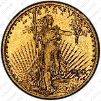 20 долларов 1910, двойной орёл