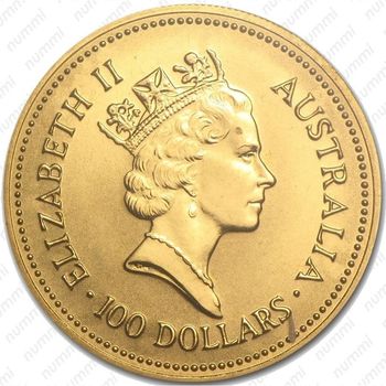 100 долларов 1987, золотой самородок
